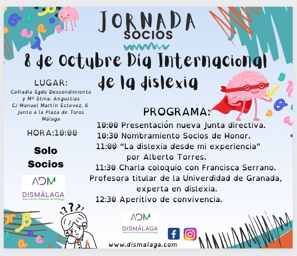 JORNADA DE SOCIOS, CELEBRACION EL DIA INTERNACIONAL DE LA DISLEXIA, 8 de octubre de 2023
